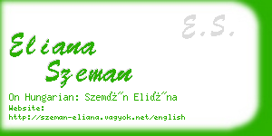 eliana szeman business card